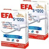 Efa S 1200 Balık Yağı 45 Kapsül x 2 Adet 101694-2-2 - Çok Renkli