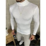Efabric Erkek Kiremit Boğazlı Kazak - XL - Beyaz