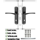 Efaks Bravo Kapı Kolu Siyah Aynalı Modern Tasarımlı Dayanıklı Yapı ile Şık Görünüm