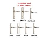 EFAKS Bravo Nikel kapı kolu aynalı 3+1 daire seti 5 adet oda 2adet wc ön arka takım