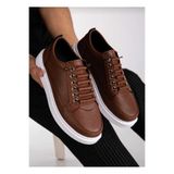 EFANANSHOES EFNANSHOES EFNAN SHOES Erkek Taba Günlük Ortopedik Dikişli Hafif Taban Yürüyüş Garantili Spor Sneaker Ayakkabı