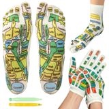 EFASOE Refleksoloji Çorap ve Eldiven, El Ayak Masajı için, 2 Acupressure Kalem, Erkek Boyutu - Yatıştırıcı ve Rahatlatıcı Terapi, Ağrı Giderici, Dolaşımı İyileştirir - Sağlık ve Kişisel Bakım
