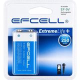 Efcell EF-9V 250MAH 9 Volt Ni-Mh Şarj Edilebilir Pil - Yeşil - 1 Adet
