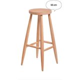 Efe Ahşap Sanatı 60 Cm Ham Ahşap Yuvarlak Bar Tabure Sandalye