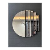 efe ayna dekor 50cm Ritmik Model Aynalı Duvar Saati ( Salon, oturma odası, ofis vb. için şık duvar saati)