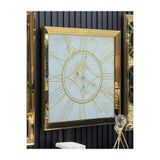 efe ayna dekor 70x70 cm Mermer Model Duvar Saati, Aynalı ve Cam Baskılı ( Salon, oturma odası, ofis vb. için şık duvar saati)