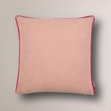 Efe Biye Detaylı Düz Kırlent Kılıfı - 45 x 45 cm - Pembe