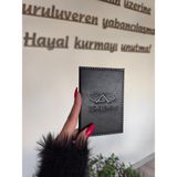 Efe Deri Chery Deri Dikişli Araç Ruhsat Kılıfı Kabı Oto Ruhsatlık Araba Ruhsat Koruyucu - Siyah