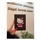 EFE DERİ Hello Kitty Deri Dikişli Ruhsat Kılıfı Kabı Oto Araç Motor Ruhsatlık Ruhsat Koruyucu