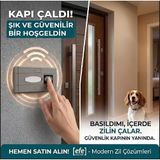 Efe Electric Dayanıklı Dış Mekan Kapı Zil Butonu (İsimlikli & Modern Tasarım)