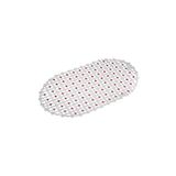 Efe Mark Eko Serisi Banyo - Küvet İçi Kaydırmaz Vantuzlu Oluklu Oval Paspas 63 x 34 cm, Kırmızı