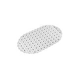 Efe Mark Eko Serisi Banyo - Küvet İçi Kaydırmaz Vantuzlu Oluklu Oval Paspas 63 x 34 cm, Siyah