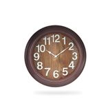 Efe Mark Premium Serisi Modern Tasarım 75 cm Ev ve Ofis Duvar Saati Rakamlı Kahverengi, Latin Rakamlı Kahverengi