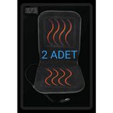Efe Minder 2 Adet Isıtmalı Oto Koltuk Minderi 12 Volt Araç Çakmak Girişli - 0 - Siyah