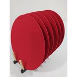 Efe Mira Amerikan Servis Supla 6'lı - 33 x 33 cm - Kırmızı