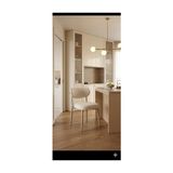 Efe Mobilya T-6000 Traverten Mdf 70X120 Polo Krem Sandalye 4 Kişilik Mutfak Masa Takımı