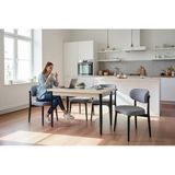 Efe Mobilya T-6002 Traverten Mdf 70X120 Polo Açık Gri Sandalye 4 Kişilik Mutfak Masa Takımı