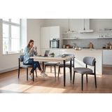 Efe Mobilya T-6002 Traverten Mdf 70X120 Polo Açık Gri Sandalye 4 Kişilik Yemek Masası Takımı