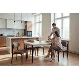Efe Mobilya T-6004 Traverten Mdf 70X120 Polo Kahve Sandalye 4 Kişilik Mutfak Masa Takımı