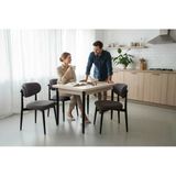 Efe Mobilya T-6009 Traverten Mdf 70X120 Polo Kahve Sandalye 4 Kişilik Mutfak Masa Takımı