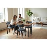Efe Mobilya T-6012 Kemençe Mdf 70X120 Teddy Antrasit Sandalye 4 Kişilik Mutfak Masa Takımı