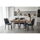 Efe Mobilya T-6019 Kemençe Mdf 70X120 Karegold Sandalye Antrasit 4 Kişilik Mutfak Masası Takımı