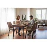 Efe Mobilya T-6028 Kemençe Mdf 70X120 Karegold Cappuccino Sandalye 4 Kişilik Mutfak Masa Takımı