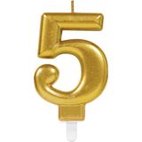 EFE PASTACILIK Gold Renkli Rakamlı Doğum Günü Pastası Yaş Mumu – 5 Yaş