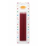 EFE PASTACILIK Kırmızı Metalik Uzun Pasta Mumu 20 Cm