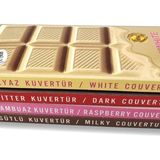 Efe Pastacılık Kuvertür 4 Lü Çikolata / Bitter, Sütlü,beyaz, Frambuaz Çikolatalar 200 Gr. x 4