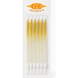 Efe Pastacılık Metalik Beyaz Gold Uzun Pasta Mumu 17 cm - 6 Adet