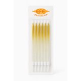 EFE PASTACILIK Metalik Beyaz Gold Uzun Pasta Mumu 17 Cm