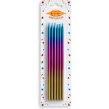 Efe Pastacılık Metalik Gold Pembe Mavi Uzun Pasta Mumu 20 cm - Çok Renkli - 6 Adet