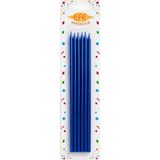 Efe Pastacılık Metalik Lacivert Uzun Pasta Mumu 20 cm - Çok Renkli - 6 Adet