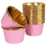 Efe Pastacılık Pembe Gold Parlak Metalize 25'li Kek Kapsülü Parti ve Doğum Günü İçin İdeal