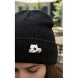 Efeaks Işıltılı Panda Broş - Kristal Taşlı Sevimli Hayvan Figürlü Yaka İğnesi