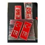 Efeaks Tr Plaka Arması Kırmızı 2’Li Damla Etiket Sticker +Aa Kalite