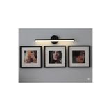 Efeg Decor Sök-Tak Kare Çerçeve Siyah Ve Kendinden Yapışkanlı Pilli Aplik Lamba 4 Lü Set PVC Li