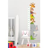 efekt reklam Safari Boy Ölçer Cetveli Çocuk Bebek Odası Kendinden Yapışkanlı Duvar Kağıdı Aksesuar Süsü Sticker