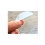 efekt reklam Şeffaf Etiket Kutu-zarf Ağız Kapatma Kapama Etiketi Bant, Etiket 3x3 Cm 120 Adet Yapışkanlı Sticker