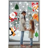 efekt reklam Yılbaşı Süslemeleri Noel Baba Penguen Kardan Adam Kurabiye Adam Cam Duvar Pencere Kapı Süsü Stickerı