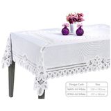 Efem Home Dantel Görünümlü Pvc Muşamba Masa Örtüsü - 120 x 152 cm - Beyaz