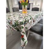 Efem Home Dantel Görünümlü Pvc Şeffaf Masa Örtüsü - Yeşil - Beyaz - 140 x 180 cm