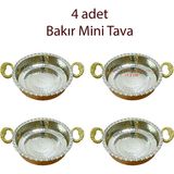 Efemir Mini Bakır Tava 4’lü Set