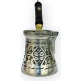 Efemir Paşa Işlemeli 2 Kişilik Kalaylı Bakır Cezve