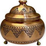 Efemir Salkım Desenli Bakır Şekerlik, Skoç Eskitme