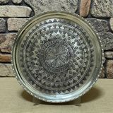 Efemir Zımba Işlemeli Bakır Tepsi 28 cm - 1 Adet