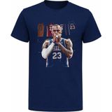 Efendioğlu Design 23 Numara Basketbol Efsanesi Lebron James Baskılı Pamuklu Erkek Tişört - Lacivert