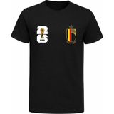 Efendioğlu Design Belçika Milli Takımı Logolu 2026 Dünya Kupası Baskılı Pamuklu Çocuk T-Shirt - Siyah - 3 Yaş