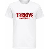Efendioğlu Design Haydi Türkiye! Dünya Kupası 2026 Türkiye Taraftar Tişörtü Futbol Baskılı Çocuk Tshirt - Beyaz - 14 Yaş